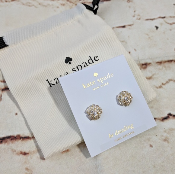 Sale! Kate Spade Special Sparkle Rose Floral Studs - Picture 3 of 6